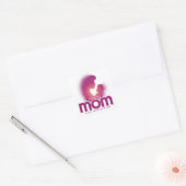 Liebe Sie Mama (Glücklicher Muttertag) Quadratischer Aufkleber (Umschlag)