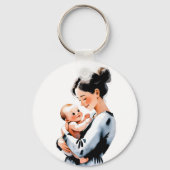 Liebe Sie Mama - Handgeschriebene Herzleistungstyp Schlüsselanhänger (Rückseite)