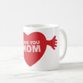Liebe Sie Mama-Herz Kaffeetasse (VorderseiteRechts)