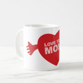 Liebe Sie Mama-Herz Kaffeetasse (Vorderseite Links)