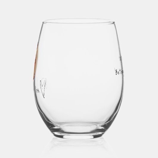 Liebe Sie Mama Herzliche benutzerdefinierte Foto-S Weinglas Ohne Stiel (Links)