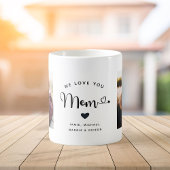 Liebe Sie Mama Hört Custom Zwei Foto Trendy Chic Kaffeetasse