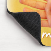 Liebe Sie Mama Kinderhand Blue Heart Fotografie Mousepad (Ecke)