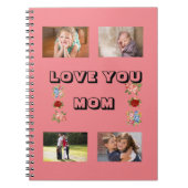 Liebe Sie, Mama mit schönen Blume 4 Fotos Notizblock (Vorderseite)