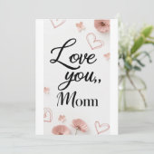 Liebe Sie, Mama, Mütter Tageskarte Einladung (Stehend Vorderseite)