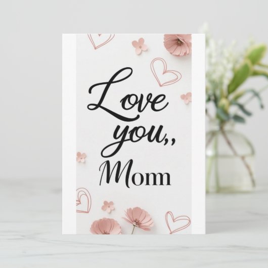 Liebe Sie, Mama, Mütter Tageskarte Einladung (Stehend Vorderseite)