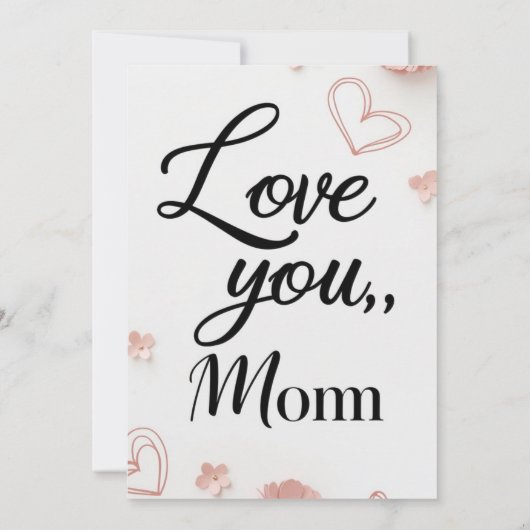 Liebe Sie, Mama, Mütter Tageskarte Einladung (Rückseite)