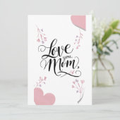 Liebe Sie, Mama, Mütter Tageskarte Einladung (Stehend Vorderseite)