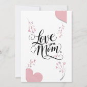 Liebe Sie, Mama, Mütter Tageskarte Einladung (Rückseite)