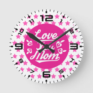 Liebe Sie Mama Muttertag-11096 Runde Wanduhr