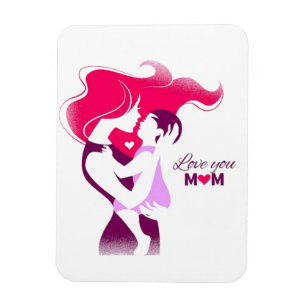 Liebe Sie Mama - Niedliche und herzliche Muttertag Magnet