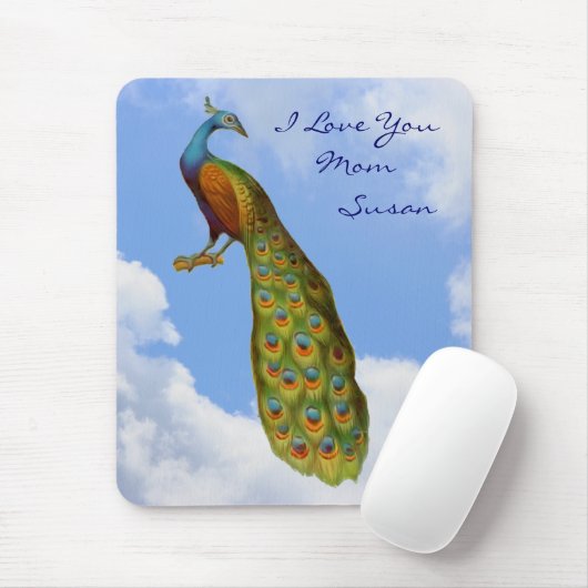 Liebe Sie Mama Peacock Personalisiert Mousepad (Mit Mouse)