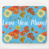 Liebe Sie Mama Poppy Blumencomputer Maus Mat Pad Mousepad (Vorne)