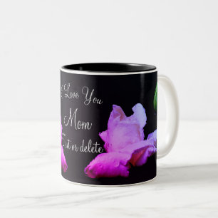 Liebe Sie Mama Rainbow Rosenknospe Personalisiert Zweifarbige Tasse