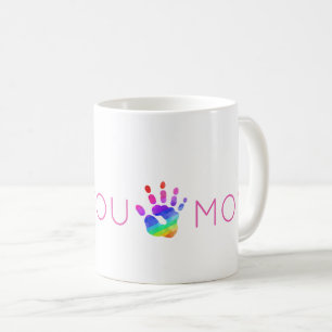 LIEBE SIE MAMA Regenbogen Hand farbige Kinder Süße Kaffeetasse