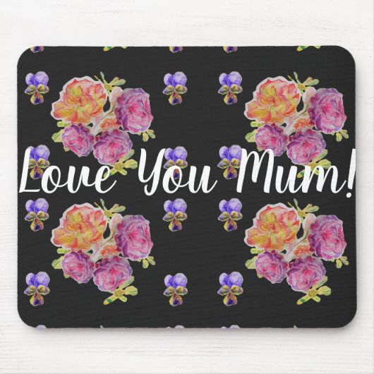 Liebe Sie Mama Rose Blumenrechner Maus Mat Pad Mousepad (Vorne)