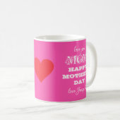 Liebe Sie MAMA Skript Coolen Niedlichen Rosa Mutte Kaffeetasse (VorderseiteRechts)