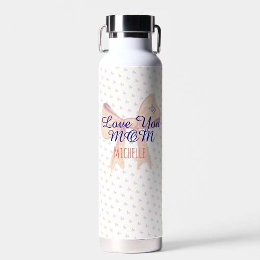 Liebe Sie Mama Skript Stilvolle Modern Mothers Day Trinkflasche (Vorne)