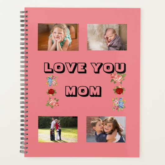 Liebe Sie, Mama Verschönert Schöne Blume 4 phos Planer (Vorderseite)