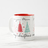 Liebe Sie Mama Weihnachtsbaum Snowflake Tasse (Vorderseite Links)