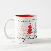 Liebe Sie Mama Weihnachtsbaum Snowflake Tasse (Links)