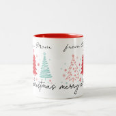 Liebe Sie Mama Weihnachtsbaum Snowflake Tasse (Mittel)