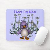 Liebe Sie Mama Whimsical Bird Blume Mousepad (Mit Mouse)