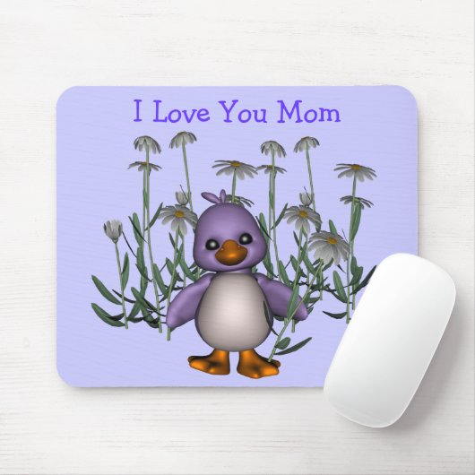 Liebe Sie Mama Whimsical Bird Blume Mousepad (Mit Mouse)