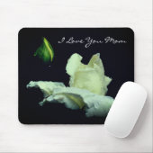 Liebe Sie Mama White Rosenknospe Blume Mousepad (Mit Mouse)