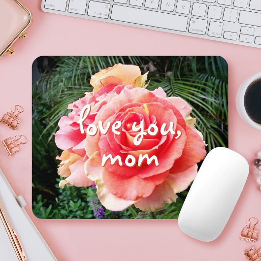 Liebe Sie Mama Zitat Rosa Fotografie kühne Chic Mousepad