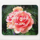 Liebe Sie Mama Zitat Rosa Fotografie kühne Chic Mousepad (Vorne)