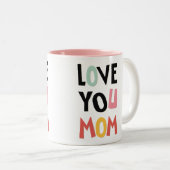 Liebe Sie Mama Zwei-Töne-Kaffee-Tasse Zweifarbige Tasse (VorderseiteRechts)