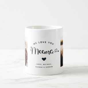 Liebe Sie Meema Hearts Custom Zwei Foto Kaffee Tas Kaffeetasse