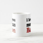 Liebe Sie mehr als Bacon Kaffeetasse (Mittel)