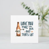 Liebe Sie mehr als Bier Karte (Stehend Vorderseite)