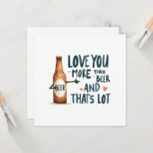 Liebe Sie mehr als Bier Karte (Vorderseite/Rückseite Beispiel)