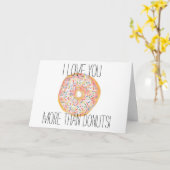 Liebe Sie mehr als Donuts Card Karte (Gelbe Blume)