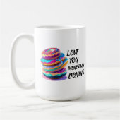 Liebe Sie mehr als Donuts Kaffeetasse (Links)