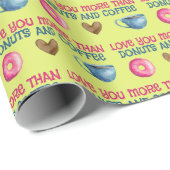 Liebe Sie mehr als Donuts Umschlag Papierblätter Geschenkpapier (Rolleneckpunkt)