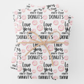 Liebe Sie mehr als Donuts Umschlag Papierblätter Geschenkpapier Set (Beispiel)
