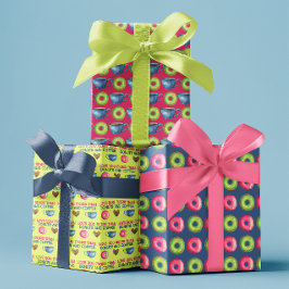 Liebe Sie mehr als Donuts Umschlag Papierblätter Geschenkpapier Set