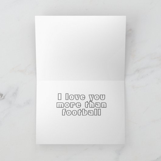 **LIEBE SIE MEHR ALS FUSSBALL** CHRISTMAS CARD KARTE (Innenseite)