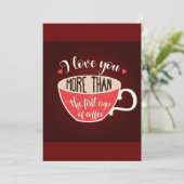 Liebe Sie mehr als Kaffee Einladung (Stehend Vorderseite)