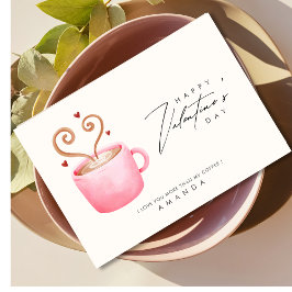 Liebe Sie mehr als Kaffee lustige Valentinerkarte Einladung