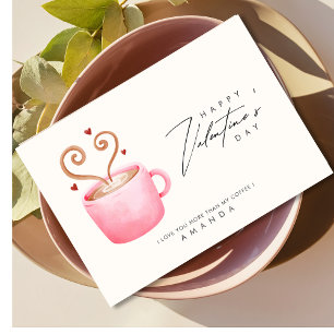 Liebe Sie mehr als Kaffee lustige Valentinerkarte Einladung