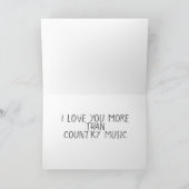 **LIEBE SIE MEHR ALS LANDESMUSIKKARTE KARTE (Innenseite)