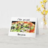 LIEBE SIE MEHR ALS PIZZA-GLÜCKLICH GEBURTSTAG KARTE (Gelbe Blume)