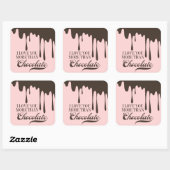 Liebe Sie mehr als Schokolade Valentinaufkleber Quadratischer Aufkleber (Blatt)