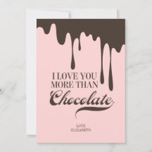Liebe Sie mehr als Schokolade Valentine Liebe Card