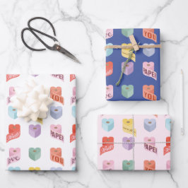 Liebe Sie mehr als Toilettenpapier Valentine Candy Geschenkpapier Set
